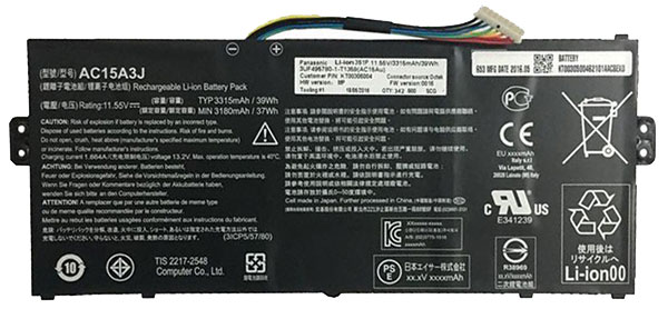 OEM Notebook Akku Ersatz für Acer Chromebook-R-11-C738T-C10X 